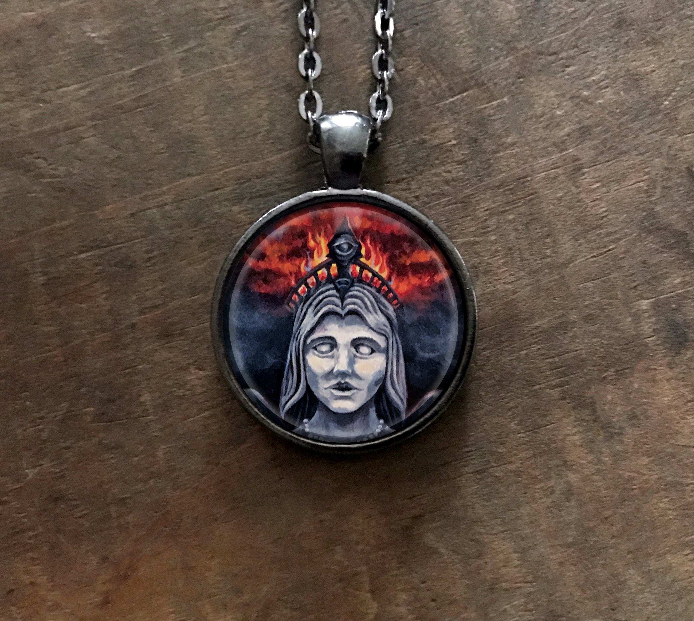 Isis With Third Eye Pendant Necklace