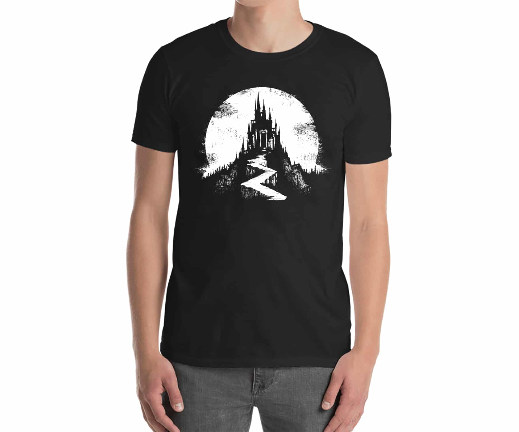 Black Castle T-Shirt - Wailing Wizard
