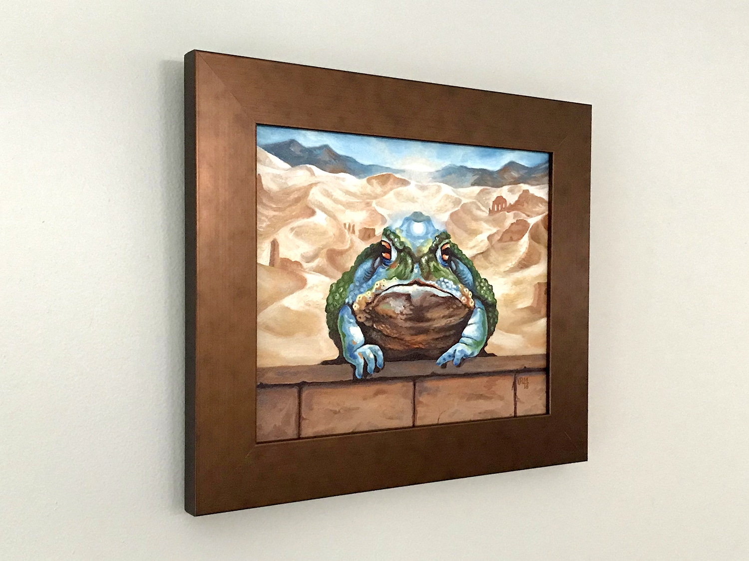 Dust Toad Oil Painting by Rebecca Magar - Wailing Wizard